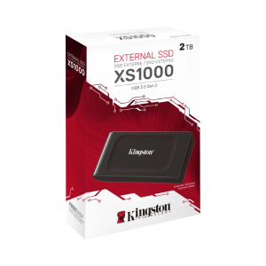 SSD Externo Kingston XS1000 2TB (USB 3.2 Gen 2 Tipo-C, hasta 1050MB/s Lectura, 28.7g) SXS1000/2000G