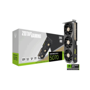 Tarjeta de Video ZOTAC GAMING GeForce RTX 5070 SOLID OC 12GB (GDDR7, PCIe 5.0 x16, 3×DP 2.1 / HDMI 2.1) [ZT-B50700J-10P]