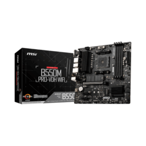 Placa Madre MSI B550M PRO-VDH WIFI (AM4, B550, mATX, 4×DDR4, M.2 PCIe 4.0, HDMI/DP/VGA, Wi-Fi) [B550M PRO-VDH WIFI]