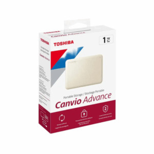 Disco Duro Externo Toshiba Canvio Advance 1 TB 2.5" (USB 3.2 Gen 1, 5400 rpm, Blanco) [HDTCA10XW3AA]