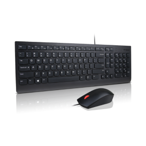 Kit Teclado y Mouse Lenovo Essential con Cable USB Negro [4X31R64424]