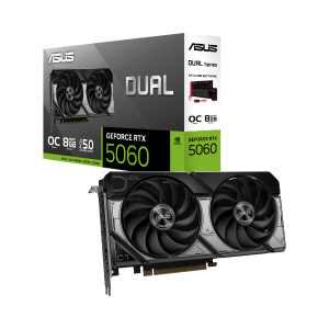 Tarjeta de Video ASUS Dual GeForce RTX 5060 8GB GDDR7 OC Edition (PCIe 5.0, Dual Fan) [DUAL-RTX5060-O8G]