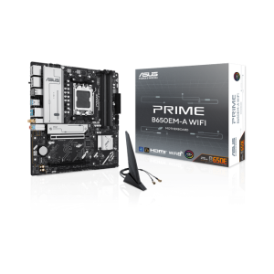 Placa Madre ASUS PRIME B650EM-A WIFI (AM5, DDR5, Micro-ATX, PCIe 5.0, Wi-Fi 6) [PRIME B650EM-A WIFI]