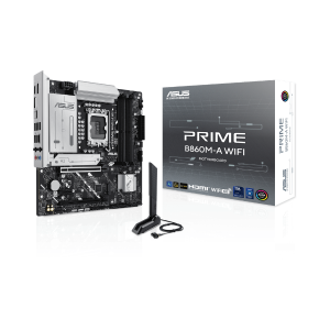 Placa Madre ASUS PRIME B860M-A WiFi (LGA1851, DDR5, PCIe 5.0, Wi-Fi 6E, BT 5.3, 2.5G LAN, Micro ATX)
