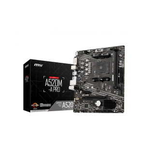 Placa Madre MSI A520M-A PRO (AM4, Micro ATX, DDR4, M.2, USB 3.2) [A520M-A PRO]