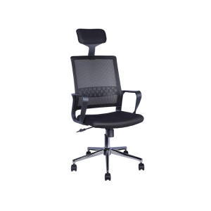 Silla de Escritorio Ejecutiva Just Home Collection Sonia (Metal, Poliéster, Altura Ajustable, Apoyabrazos, 100kg)